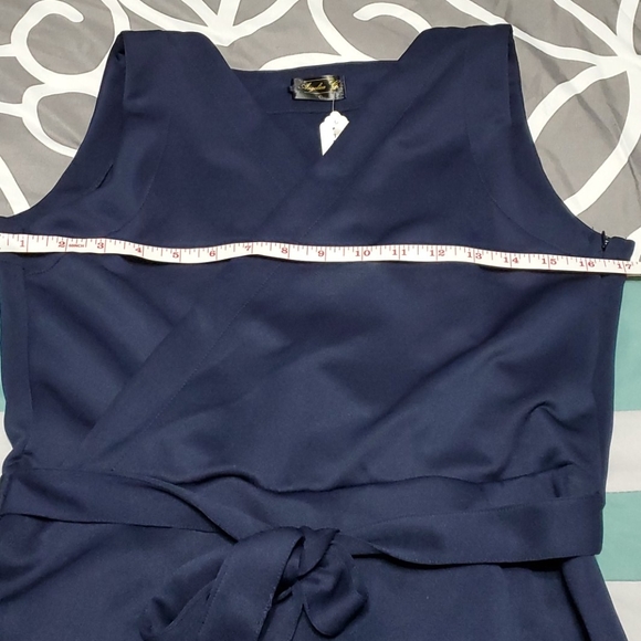 Sleeveless Tie Waist Wide Leg Jumpsuit New! - Picture 7 of 9